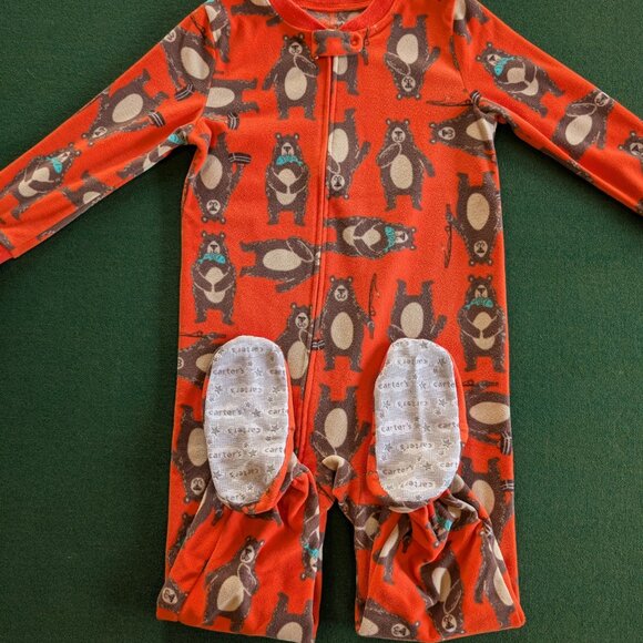 Bundle of Carter's Boy's Full-zip, Fleece, Footed Pajamas 5T 💙 - Picture 2 of 9